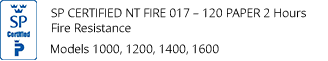 SP CERTIFIED NT FIRE 017  120 PAPER 2 Hours Fire Resistance